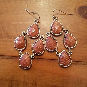 Kendra Scott Goldstone Chandelier earrings